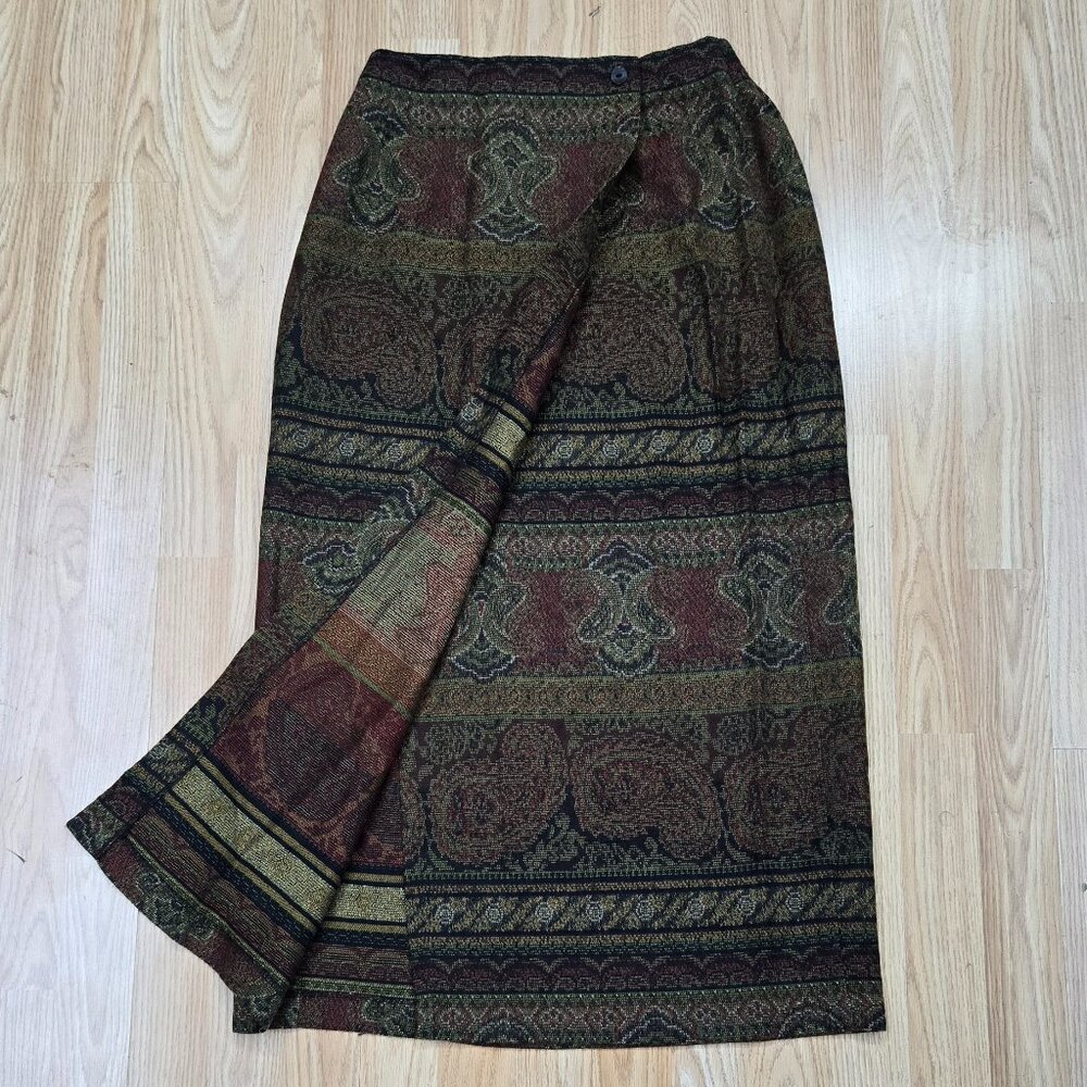 Vintage womens 90s paisley print skirt